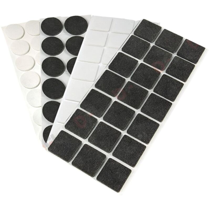 foto del prodotto dfl sottosedia autoadesivo in feltro di lana e blister 25 x 25 pz 8 bianco