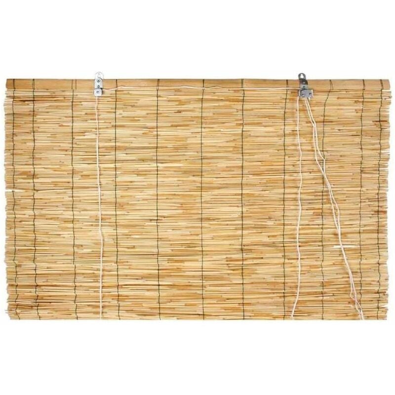 foto del prodotto dfl tapparella in arelle di bamboo con carrucola e legatura in nylon 150 x 300 cm