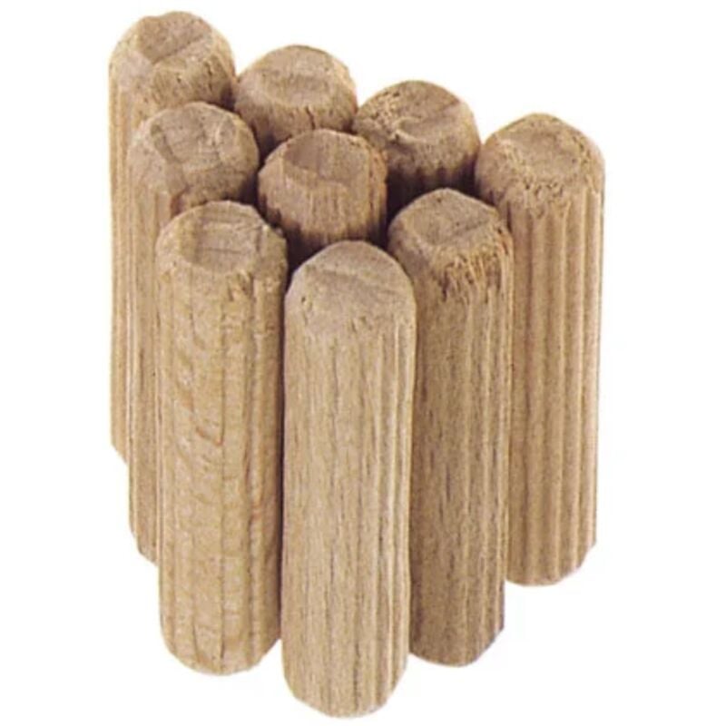 foto del prodotto dfl tasselli per spinatura in legno di faggio zigrinato 6 x 30 mm confezione da 100 pezzi.
