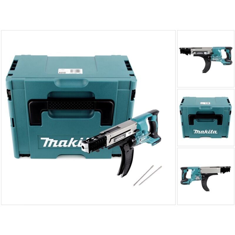 foto del prodotto dfr 750 zj avvitatore a batteria con alimentatore automatico 18v 45 75mm valigetta makpac senza batterie, senza caricabatterie makita
