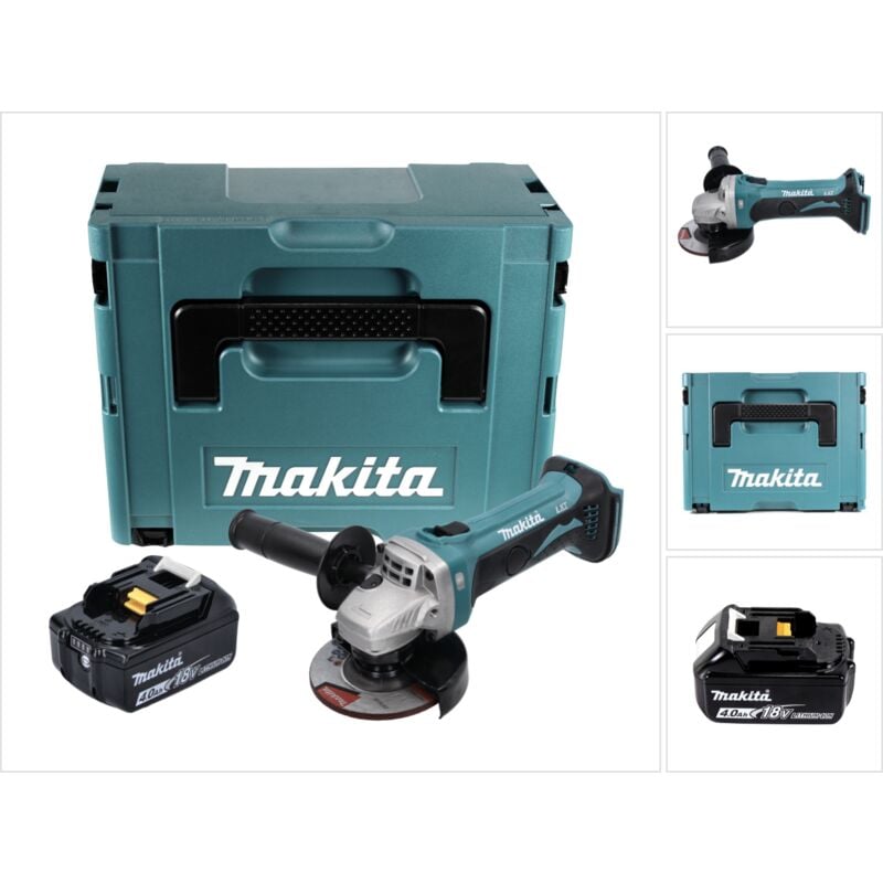 foto del prodotto dga 452 m1j smerigliatrice angolare a batteria 18v 115 mm in valigetta makpac 1x batteria 4,0 ah senza caricabatterie makita