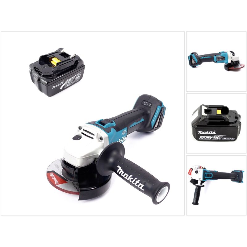 foto del prodotto dga 504 f1j 18 v smerigliatrice angolare brushless a batteria 125 mm 1x batteria 3,0 ah senza caricatore makita