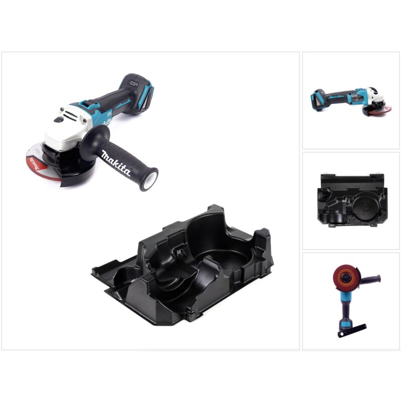 foto del prodotto dga 504 ze 18 v smerigliatrice angolare brushless a batteria 125 mm 1x inserto per makpac senza batteria, senza caricatore makita