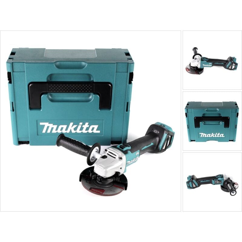 foto del prodotto dga 511 zj smerigliatrice angolare a batteria 18v 125 mm valigetta makpac senza batteria, senza caricabatterie makita