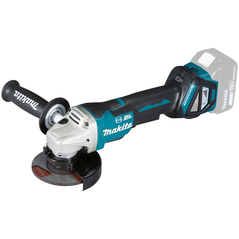 foto del prodotto dga467z smerigliatrice batteria 18v lxt 115mm brushless solo corpo makita