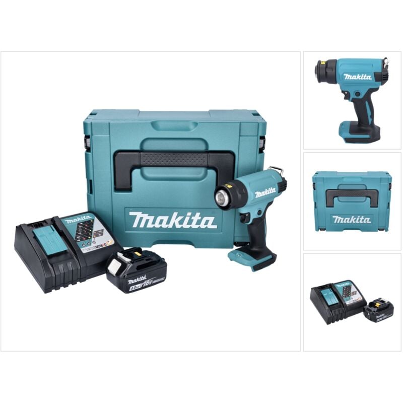 immagine 0 del prodotto dhg 180 rm1j 18 v 550 c pistola ad aria calda a batteria 1x batteria ricaricabile 4,0 ah caricabatterie makpac makita