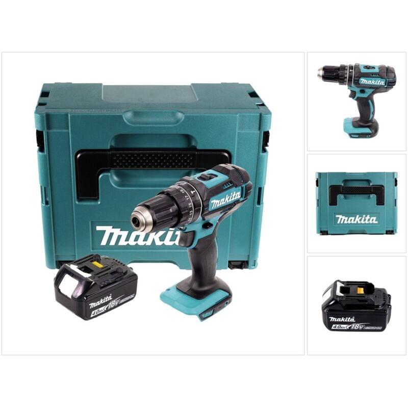 foto del prodotto dhp 482 m1j trapano a percussione a batteria 18 v 62 nm 1x batteria ricaricabile 4,0 ah makpac senza caricabatterie makita