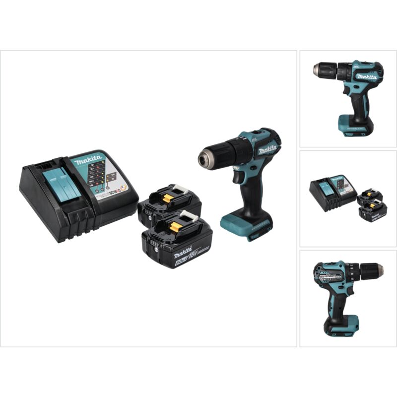 foto del prodotto dhp 483 rg 18 v 40 nm brushless cordless drill 2x 6.0 ah batterie caricabatterie makita
