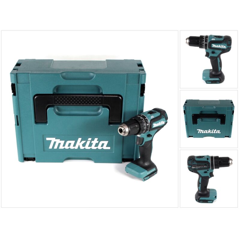 foto del prodotto dhp 485 zj trapano avvitatore a percussione a batteria 18 v in valigetta makpac senza batterie, senza caricabatterie makita