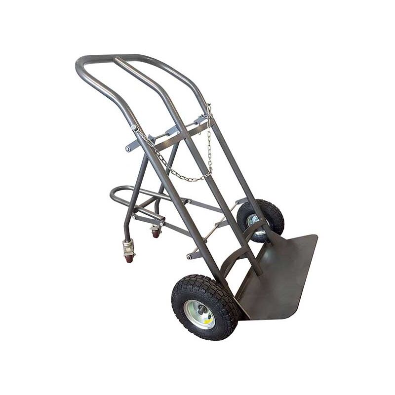 foto del prodotto diable manutention carrello per 2 bottiglie ruote gonfiabili 260mm sac200 rg