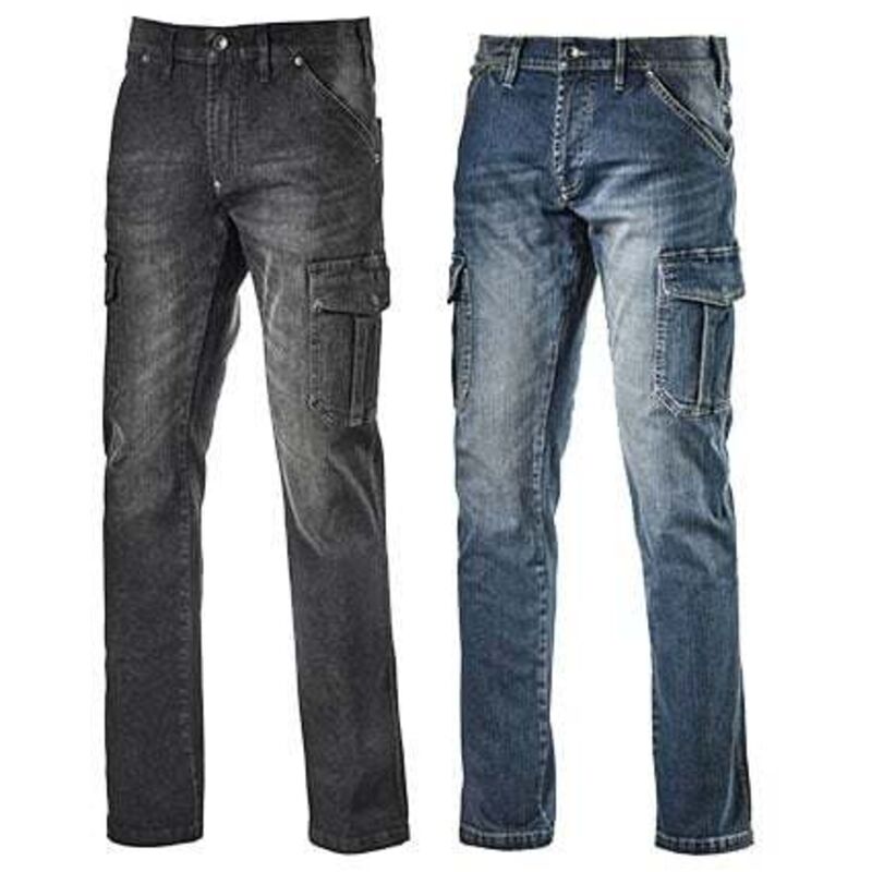 foto del prodotto diadora jeans da lavoro utility cargo denim 33 blu