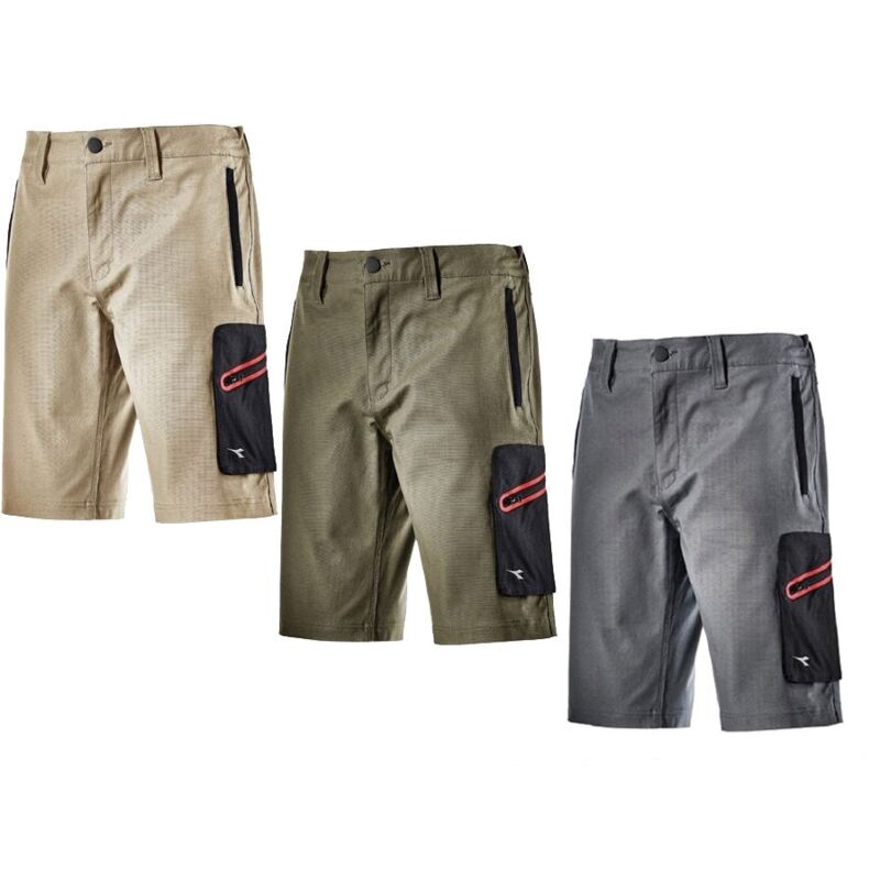 foto del prodotto diadora pantaloncini da lavoro utility bermuda stretch m grigio