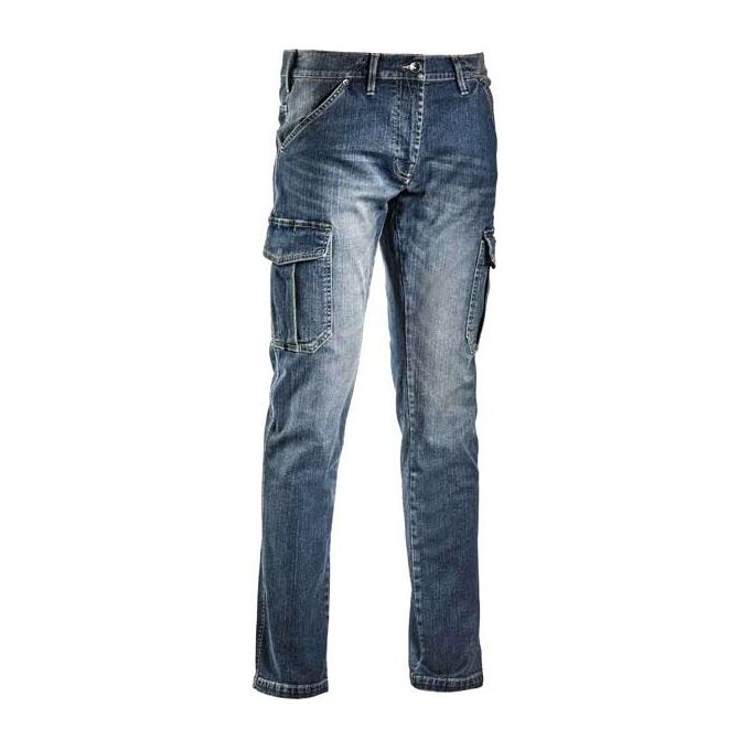 foto del prodotto diadora pantalone jeans blu dirty washing taglia xl cargo stone