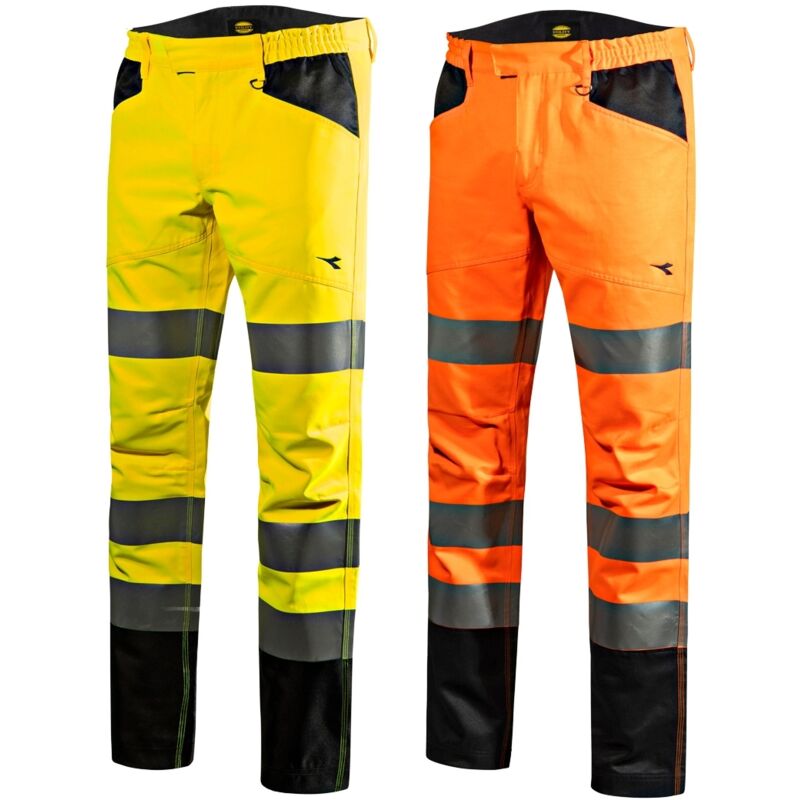 foto del prodotto diadora pantaloni alta visibilit utility hv pant cargo l arancione