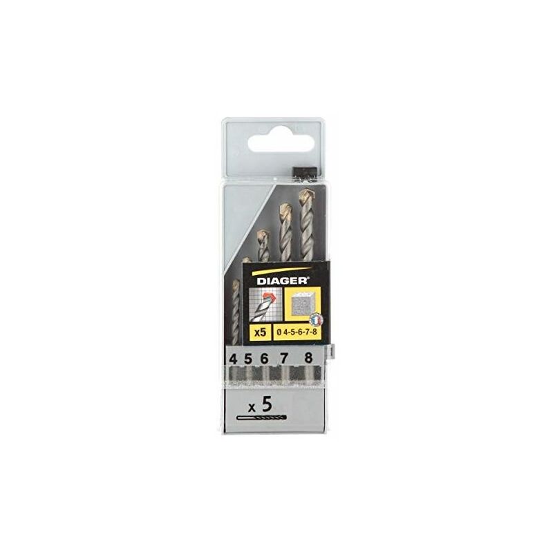 foto del prodotto diager serie punte widia art.251c mega flash 5 pezzi