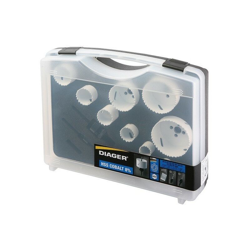 foto del prodotto diager valigetta 10 seghe a tazza al cobalto manutenzione speciale 655c