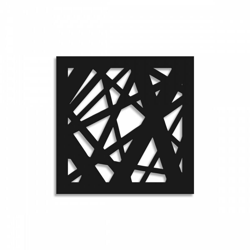 foto del prodotto diagonal large pannello traforato in pvc 10mm spessore colore nero misura 48x48 cm