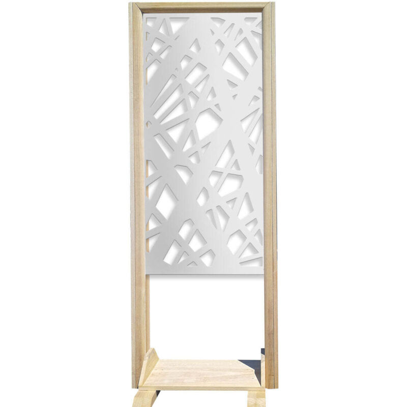 foto del prodotto diagonal large separ paravento modulabile 70x190cm in legno e pvc colore bianco