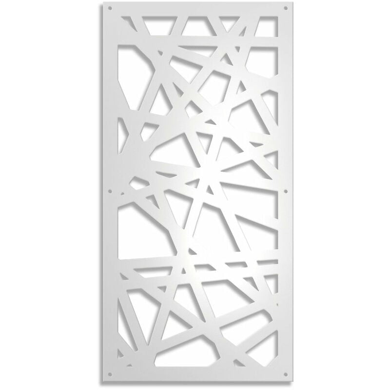 foto del prodotto diagonal medium pannello traforato in pvc 10mm di spessore misura 47x94 cm colore bianco