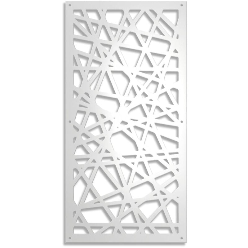 foto del prodotto diagonal small pannello traforato in pvc 10mm spessore misura 47x94 cm colore bianco
