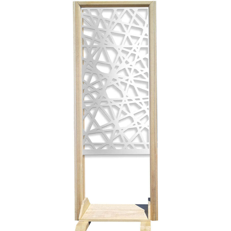 foto del prodotto diagonal small separ paravento modulabile 70x190cm in legno e pvc colore bianco