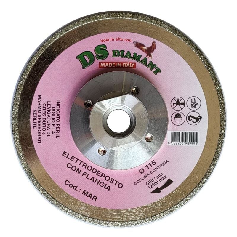 foto del prodotto diamant disco elettrodeposto per kerlite, marmo, gres porcellanato 115 mm