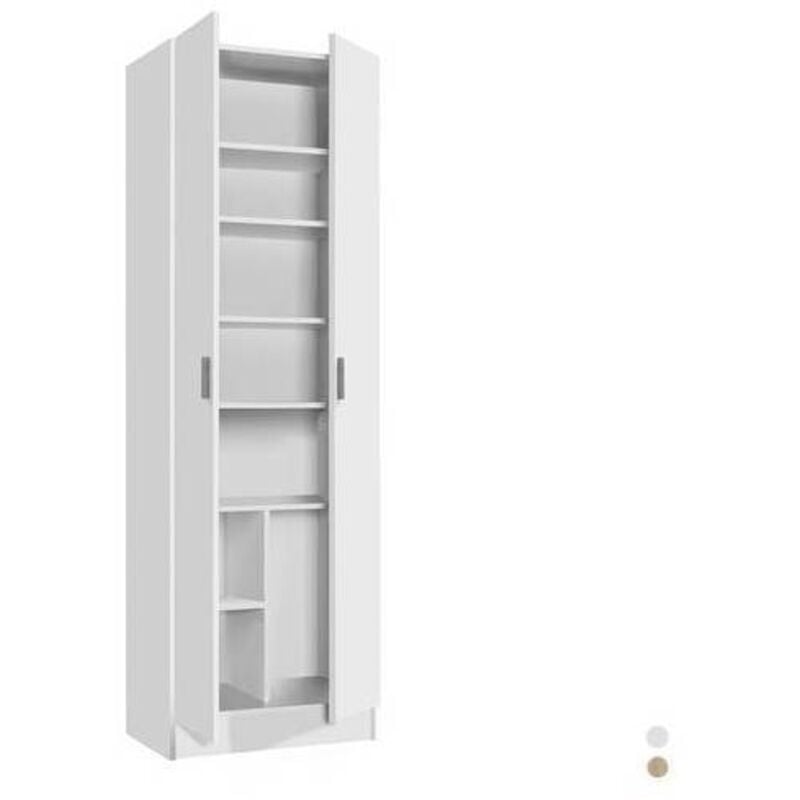 foto del prodotto dianhydro armadio multiuso a pi ripiani bianco