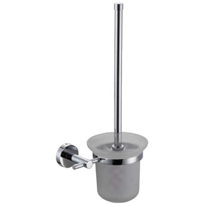 foto del prodotto dianhydro diosa porta scopino a parete in metallo cromo e vetro accessori per il bagno