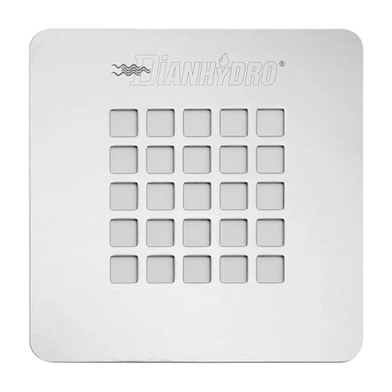 foto del prodotto dianhydro griglia per piatto doccia in acciaio inox quadrata 12,5x12,5 cm