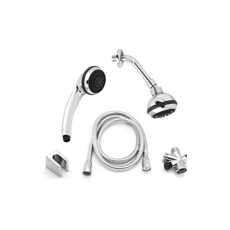 foto del prodotto dianhydro kit doccia doccetta con soffione 5 funzioni braccio laccio e deviatore per doccia vasca