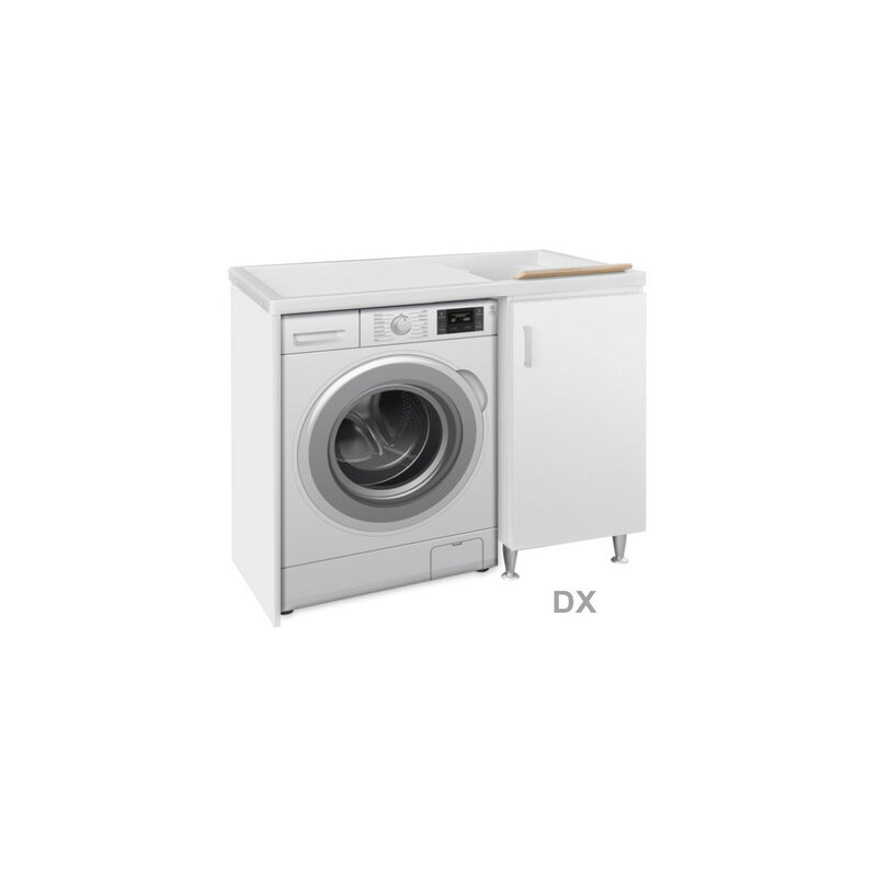 foto del prodotto dianhydro mobile in legno con lavatoio dx coprilavatrice mod. idex