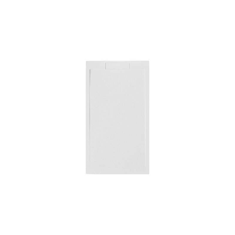 foto del prodotto dianhydro piatto doccia rettangolare 100x80 cm effetto pietra in marmoresina euphoria bianco atene