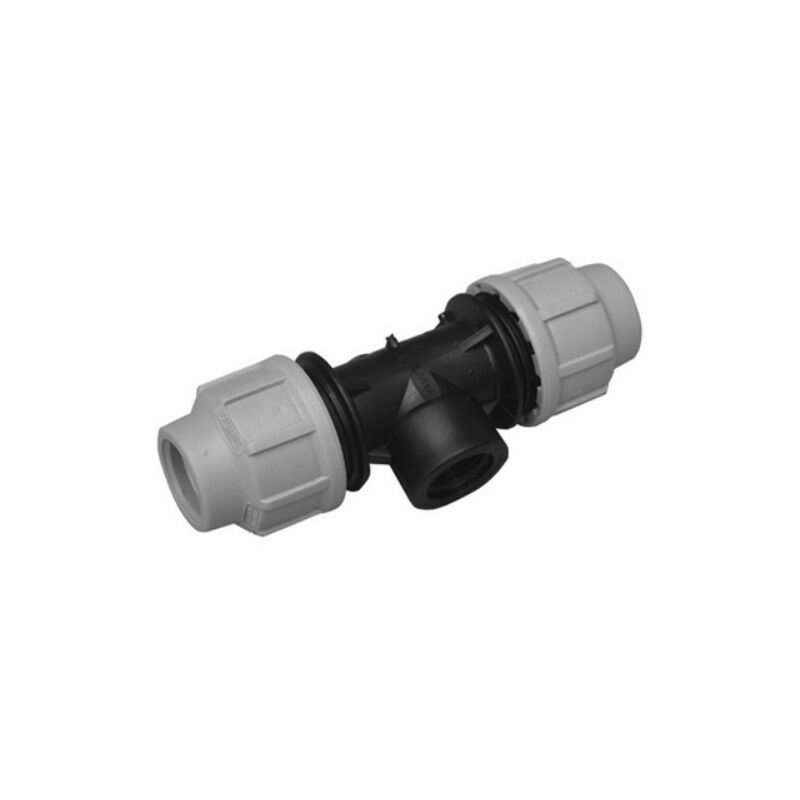 foto del prodotto dianhydro tee a 90 c derivazione femmina dianflex brand per polietilene 3 4 x 32 dh