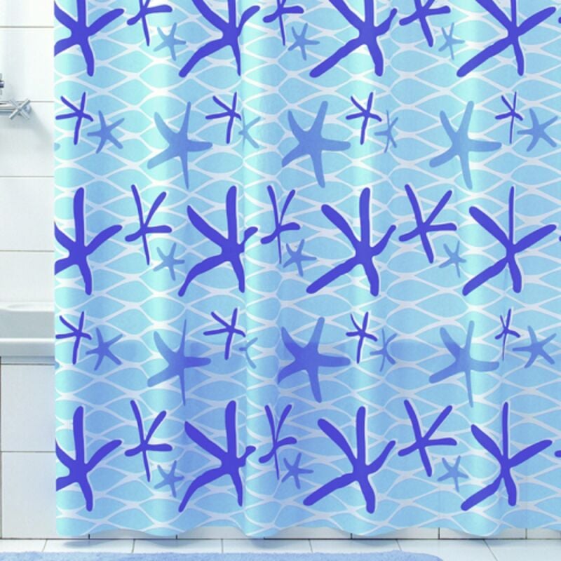 foto del prodotto dianhydro - tenda per doccia vasca in vinile pvc riciclabile 2 lati mod. netty 120 x 200 cm rinforzata ai bordi superiori senza ganci netty 120x200 cm