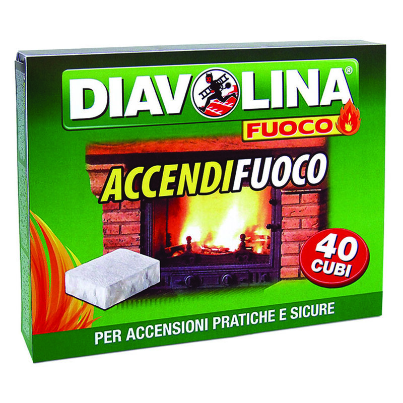 foto del prodotto diavolina accendifuoco conf. 40 cubi