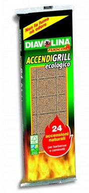 foto del prodotto diavolina accendifuoco ecologica 24pezzi