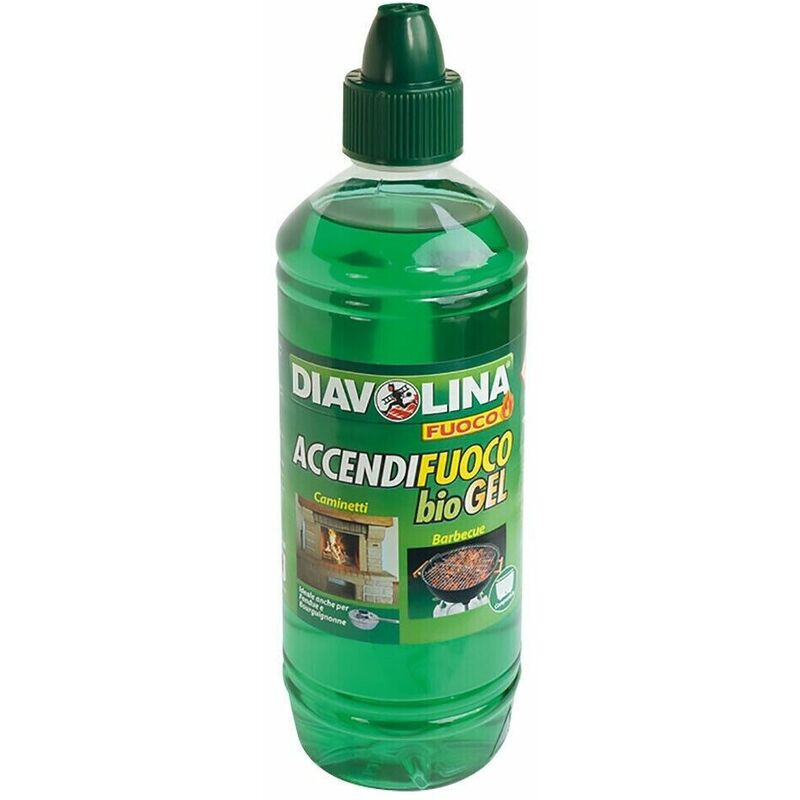 foto del prodotto diavolina gel accendifuoco ecologico prr caminetti e barbecue bottiglia 750 ml