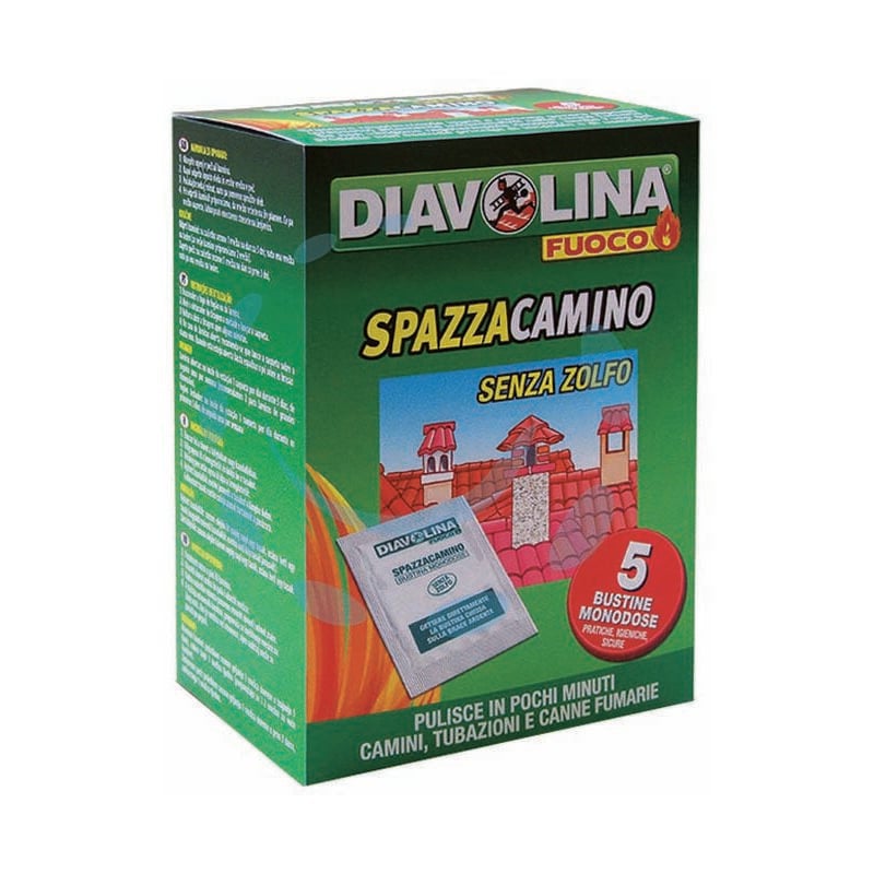 foto del prodotto diavolina polvere spazzacamino 5 bustine da gr.50
