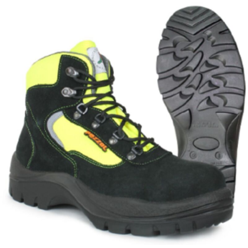 foto del prodotto diaz s3 scarpe da lavoro alte invernali per la protezione civile n.43 in tessuto idrorepellente nero e giallo made in italy nero giallo fluo 43