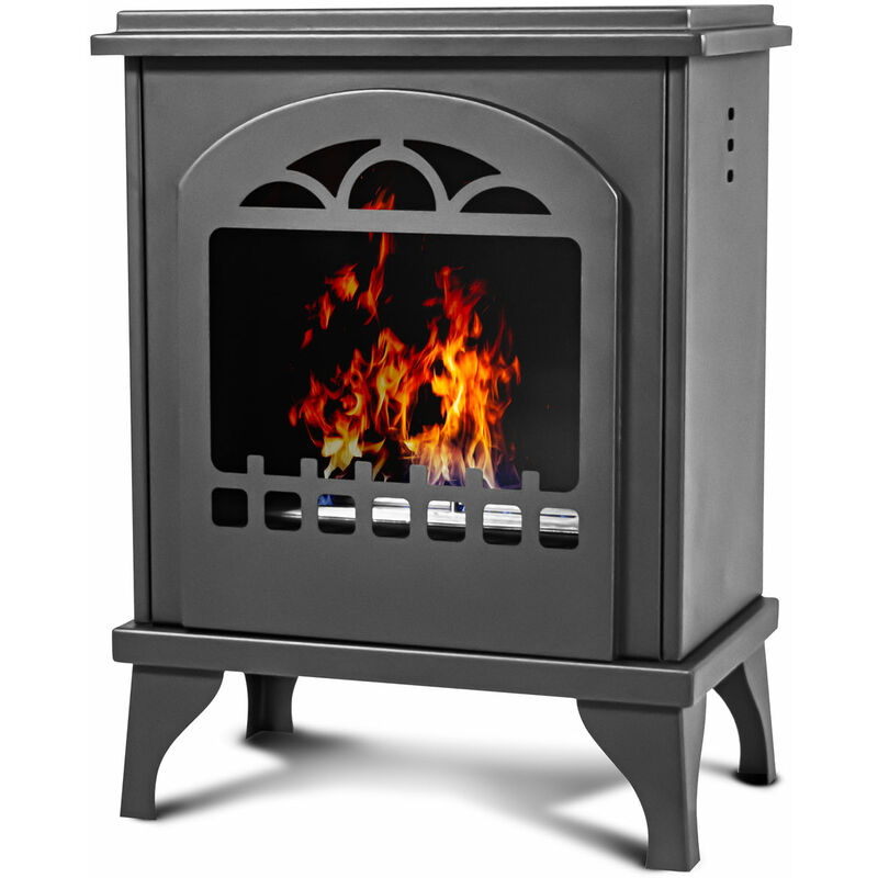 foto del prodotto didone camino a bioetanolo da terra freestanding, biocamino da pavimento stile vintage, dimensioni 40x25xh54 cm