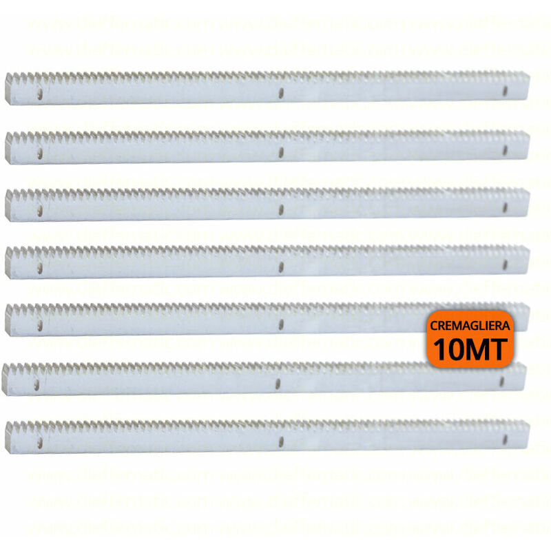 foto del prodotto dieffematic kit cremagliera 30x12 10 mt m4 in acciaio zincata zincato x cancello scorrevole