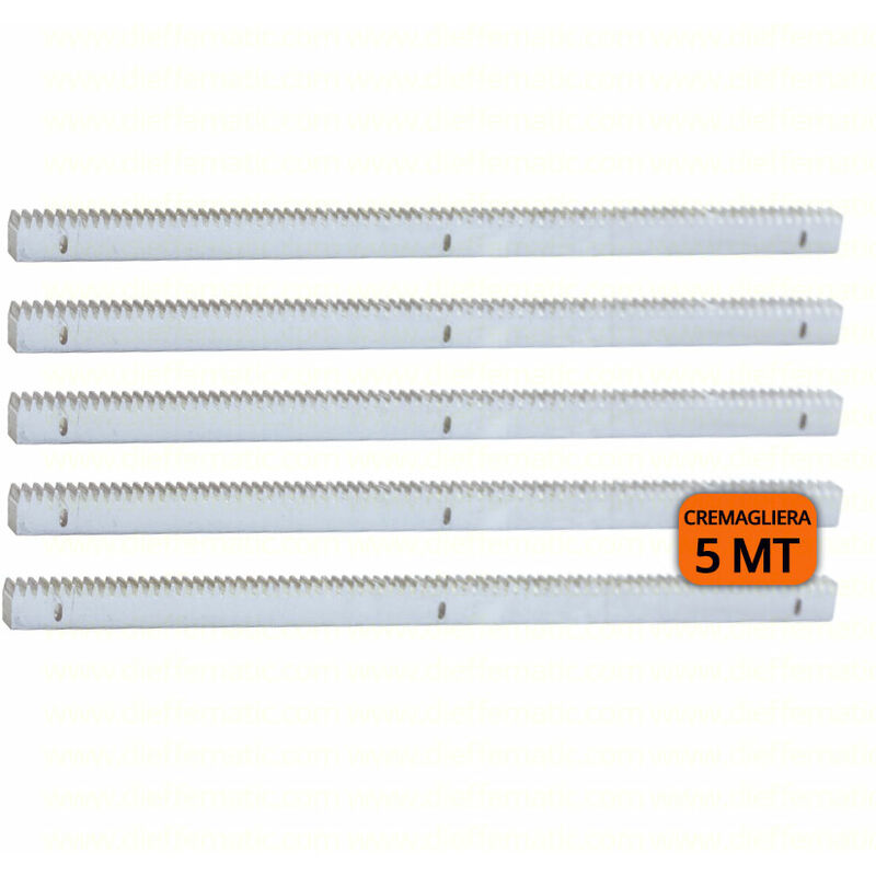 foto del prodotto dieffematic kit cremagliera 30x12 5 mt m4 in acciaio zincata zincato x cancello scorrevole