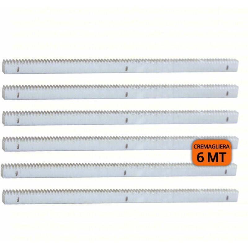 foto del prodotto dieffematic kit cremagliera 30x12 6 mt m4 in acciaio zincata zincato x cancello scorrevole