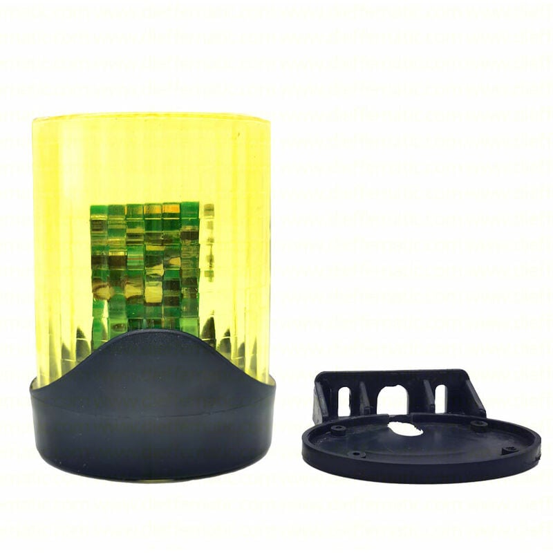 foto del prodotto dieffematic lampeggiante a led universale 220v 230v automazione cancelli motorizzati giallo
