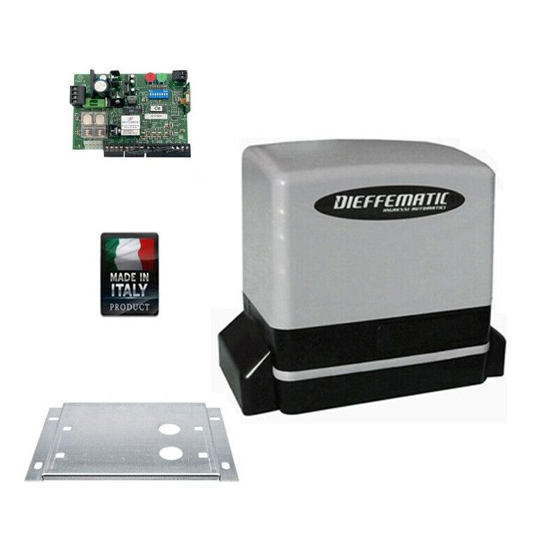 foto del prodotto dieffematic motore cancello scorrevole kv8 apricancello 800kg 24v con contropiastra e scheda