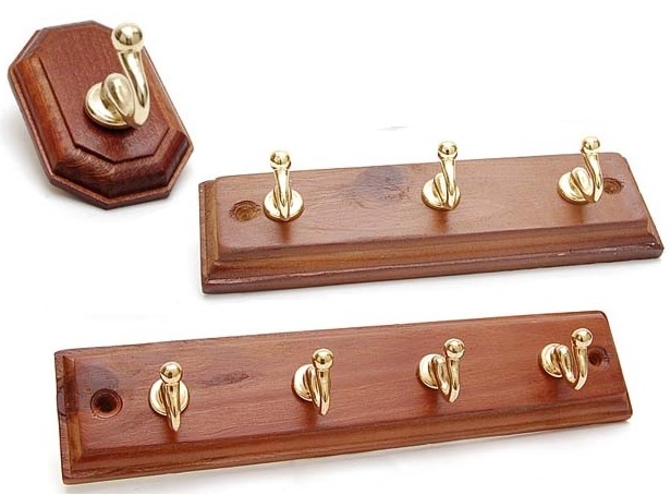foto del prodotto diesse appendiabiti holz 4 posti 235x50 mm noce oro 5 pz
