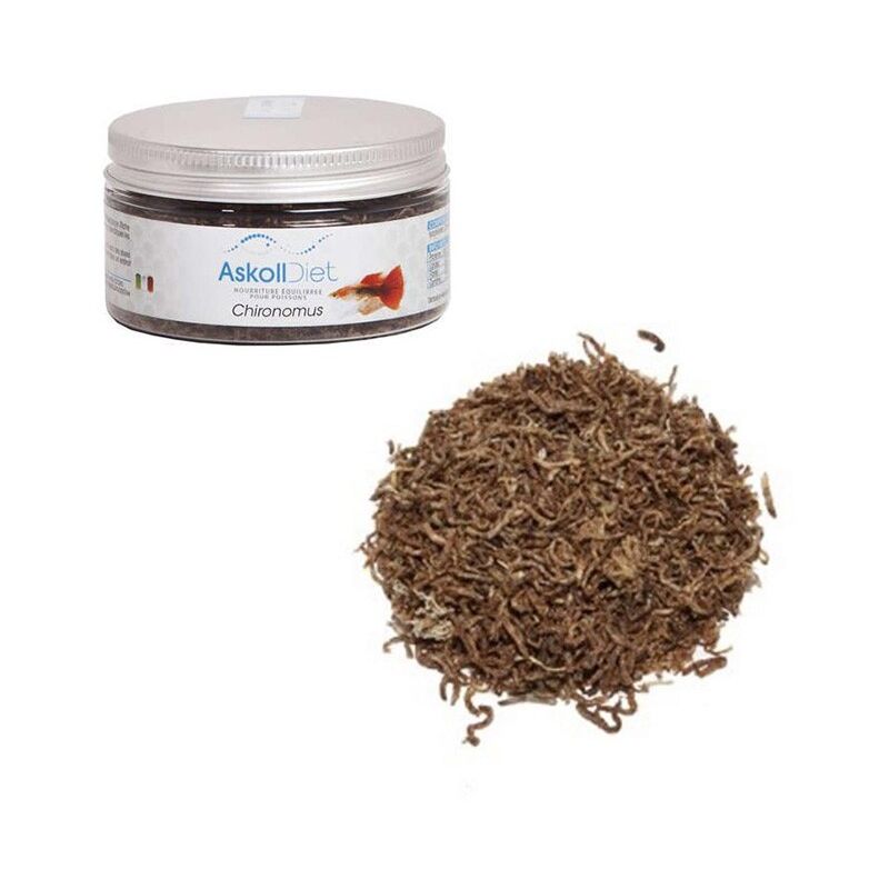 foto del prodotto diet chironomus alimento naturale per pesci ornamentali di acqua dolce formato 250 ml askoll