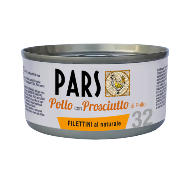 foto del prodotto dieta pars umido filettini al naturale 85 gr pollo con prosciutto di pollo confezione da 24 pezzi cibo umido per cani 1 ordine scegli lo sconto bzr5 bzr20 200 punti fedelt 