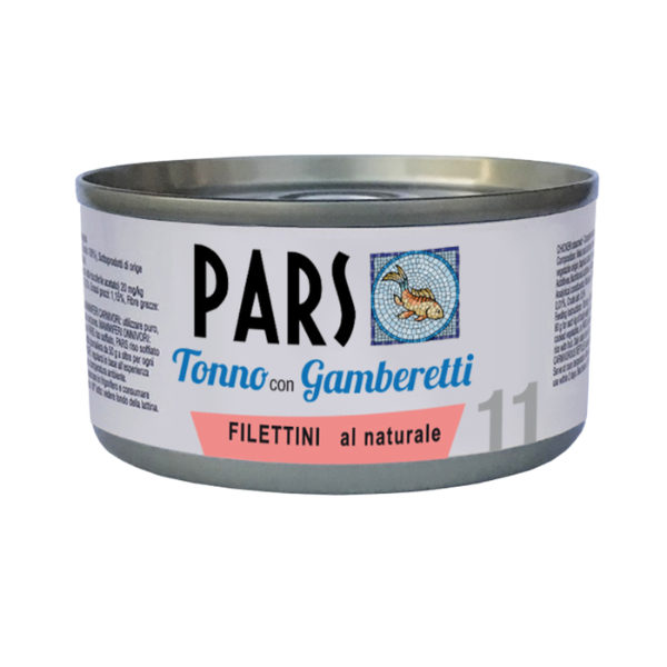 foto del prodotto dieta pars umido filettini al naturale 85 gr tonno con gamberetti confezione da 24 pezzi cibo umido per cani 1 ordine scegli lo sconto bzr5 bzr20 200 punti fedelt 