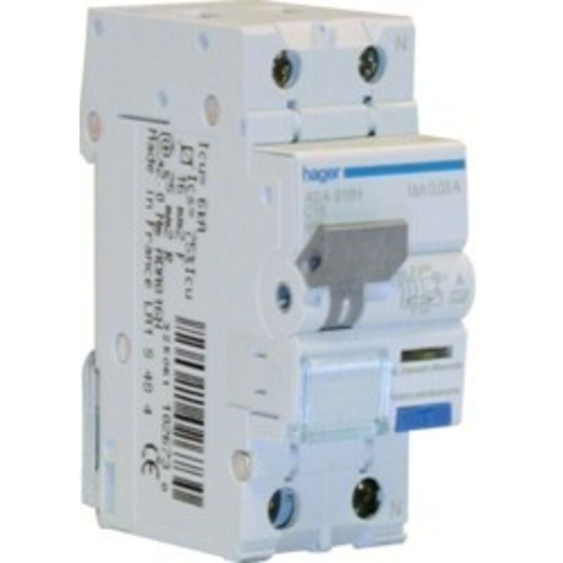 foto del prodotto differenziale magnetotermico acc 1pn 300ma a 10a4.5ka c2m hager cod. afa810h 